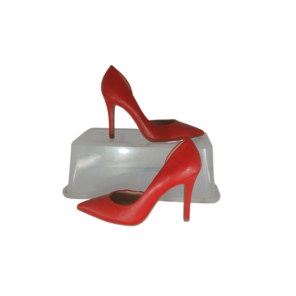 a.n.a Claire D'Orsay Pumps 6M Red Pointed Toe Stiletto Heels 023-5672